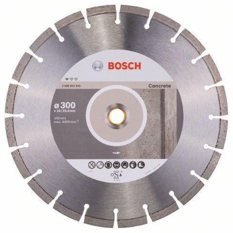 BOSCH DIAMOND CUTTING DISC STANDARD FOR CONCRETE 300 MM X 25.4 MM